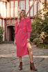 Lafayette Mutton Sleeve Knit Sweater Dress